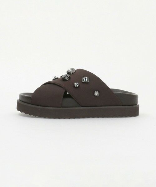 UNITED ARROWS / ユナイテッドアローズ サンダル | サテン クロス ビジュー ミュール/サンダル | 詳細8