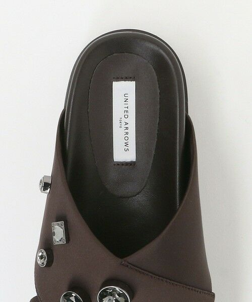 UNITED ARROWS / ユナイテッドアローズ サンダル | サテン クロス ビジュー ミュール/サンダル | 詳細12