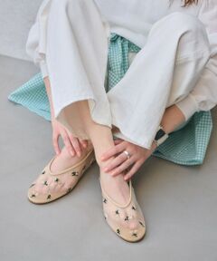 UNITED ARROWS / ユナイテッドアローズ フラットシューズ | メッシュ フラワー フラットシューズ
