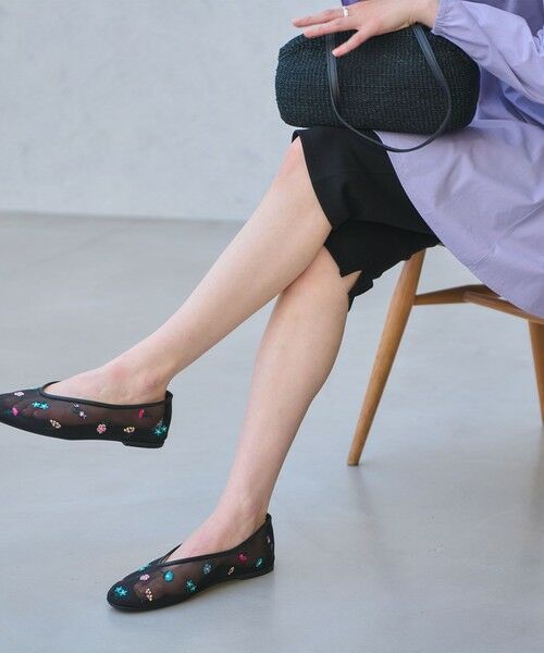 UNITED ARROWS / ユナイテッドアローズ フラットシューズ | メッシュ フラワー フラットシューズ | 詳細1