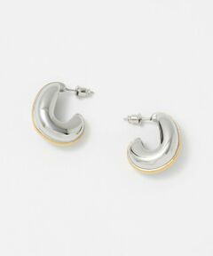UNITED ARROWS / ユナイテッドアローズ ピアス・イヤリング | 2トーンメタル ピアス