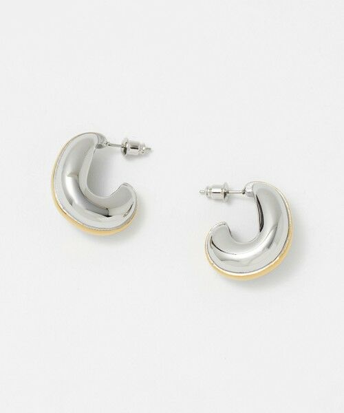 UNITED ARROWS / ユナイテッドアローズ ピアス・イヤリング | 2トーンメタル ピアス（SILVER）