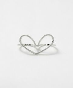 UNITED ARROWS / ユナイテッドアローズ リング | パヴェハート ダブルリング