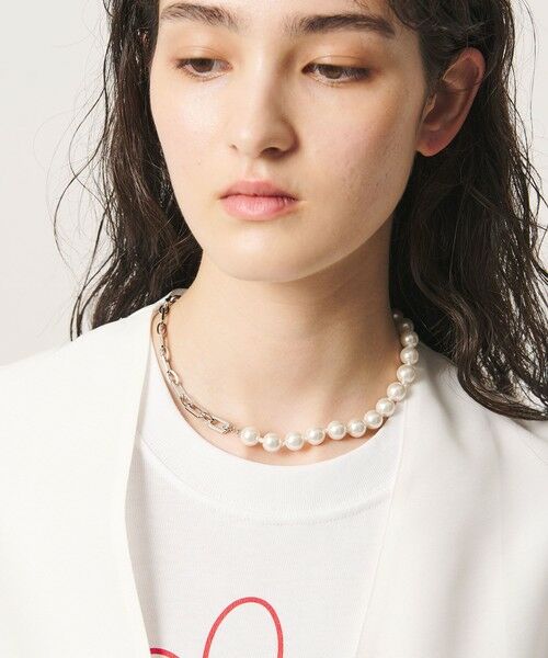 UNITED ARROWS / ユナイテッドアローズ ネックレス・ペンダント・チョーカー | イミテーションパール&チェーン ネックレス | 詳細1