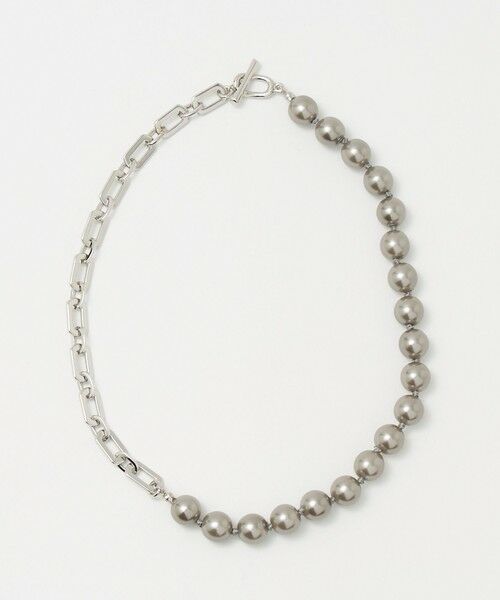 UNITED ARROWS / ユナイテッドアローズ ネックレス・ペンダント・チョーカー | イミテーションパール&チェーン ネックレス（MD.GRAY）