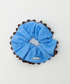 バイカラー パイピング シュシュ