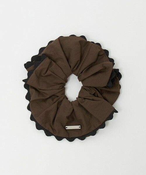 UNITED ARROWS / ユナイテッドアローズ ヘアゴム・シュシュ | バイカラー パイピング シュシュ（DK.BROWN）