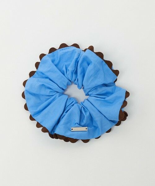 UNITED ARROWS / ユナイテッドアローズ ヘアゴム・シュシュ | バイカラー パイピング シュシュ（LT.BLUE）