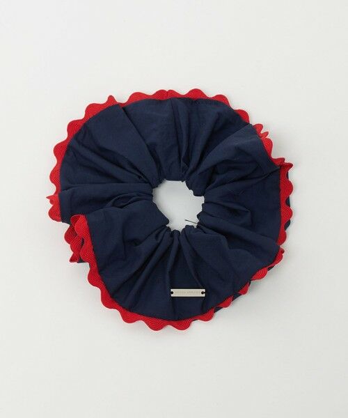 UNITED ARROWS / ユナイテッドアローズ ヘアゴム・シュシュ | バイカラー パイピング シュシュ（NAVY）