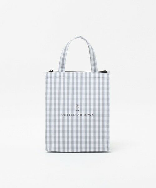 UNITED ARROWS / ユナイテッドアローズ トートバッグ | ギンガムチェック ロゴ ランチバッグ（LT.GRAY）