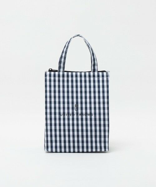 UNITED ARROWS / ユナイテッドアローズ トートバッグ | ギンガムチェック ロゴ ランチバッグ（NAVY）