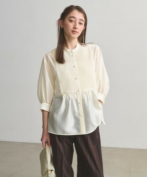 UNITED ARROWS / ユナイテッドアローズ シャツ・ブラウス | シルキー ピンタック ブラウス ‐ウォッシャブル‐（OFF WHITE）
