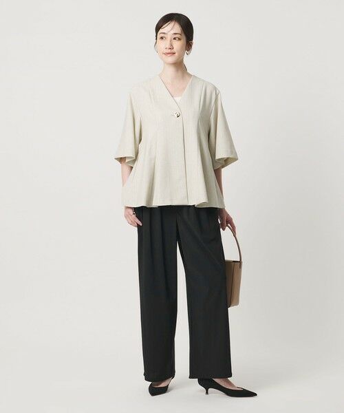 UNITED ARROWS / ユナイテッドアローズ スラックス・ドレスパンツ | ジャージー タック ワイドパンツ ‐ウォッシャブル‐ | 詳細2