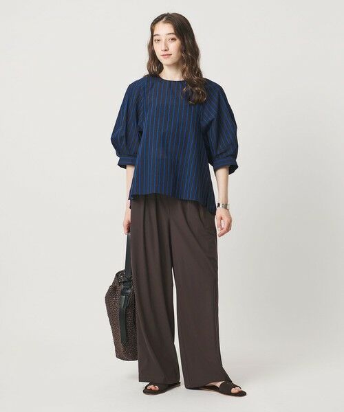 UNITED ARROWS / ユナイテッドアローズ スラックス・ドレスパンツ | ジャージー タック ワイドパンツ ‐ウォッシャブル‐ | 詳細10