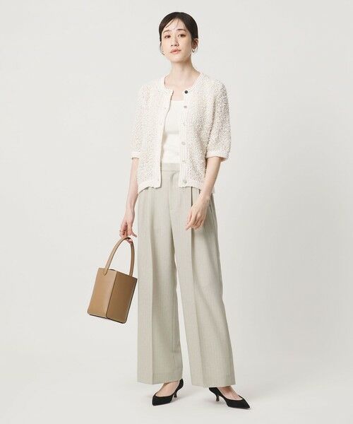 UNITED ARROWS / ユナイテッドアローズ スラックス・ドレスパンツ | Spiree ストライプ ワイドパンツ ‐ウォッシャブル‐ | 詳細3