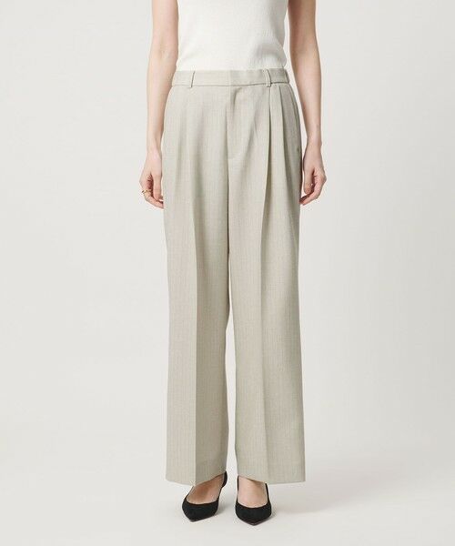 UNITED ARROWS / ユナイテッドアローズ スラックス・ドレスパンツ | Spiree ストライプ ワイドパンツ ‐ウォッシャブル‐ | 詳細4