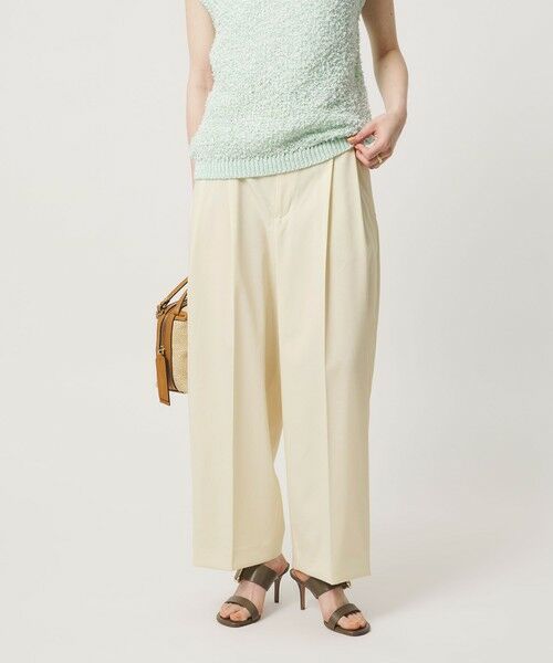 UNITED ARROWS / ユナイテッドアローズ ショート・ハーフ・半端丈パンツ | タック テーパード クロップド パンツ | 詳細1