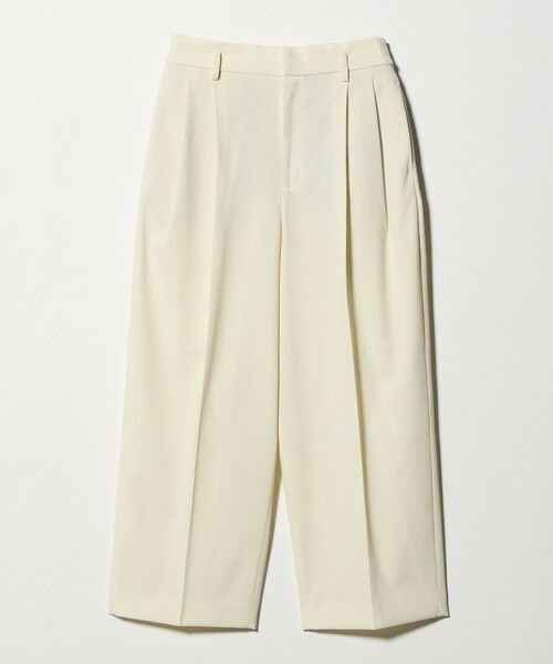 UNITED ARROWS / ユナイテッドアローズ ショート・ハーフ・半端丈パンツ | タック テーパード クロップド パンツ（OFF WHITE）