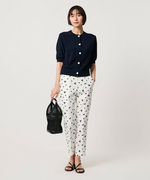 UNITED ARROWS / ユナイテッドアローズ ショート・ハーフ・半端丈パンツ | エンブロイダリー フラワー スリム テーパードパンツ ‐ウォッシャブル‐ | 詳細2