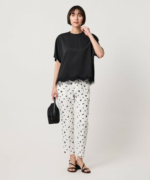 UNITED ARROWS / ユナイテッドアローズ ショート・ハーフ・半端丈パンツ | エンブロイダリー フラワー スリム テーパードパンツ ‐ウォッシャブル‐ | 詳細3