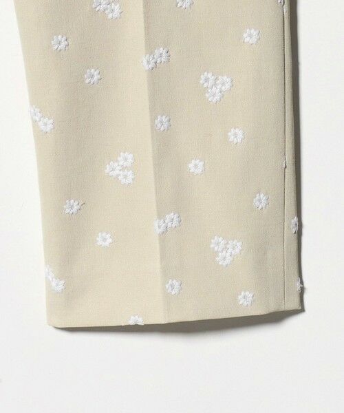 UNITED ARROWS / ユナイテッドアローズ ショート・ハーフ・半端丈パンツ | エンブロイダリー フラワー スリム テーパードパンツ ‐ウォッシャブル‐ | 詳細9