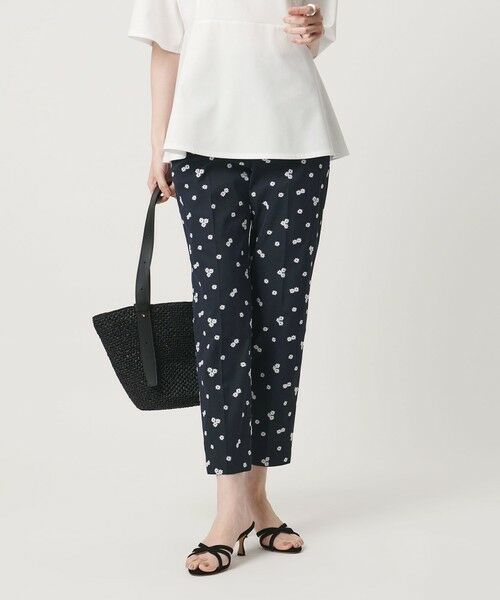 UNITED ARROWS / ユナイテッドアローズ ショート・ハーフ・半端丈パンツ | エンブロイダリー フラワー スリム テーパードパンツ ‐ウォッシャブル‐ | 詳細21