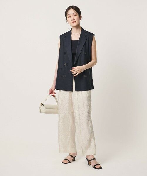 UNITED ARROWS / ユナイテッドアローズ スラックス・ドレスパンツ | ドット サテン 2タック ワイドパンツ | 詳細1