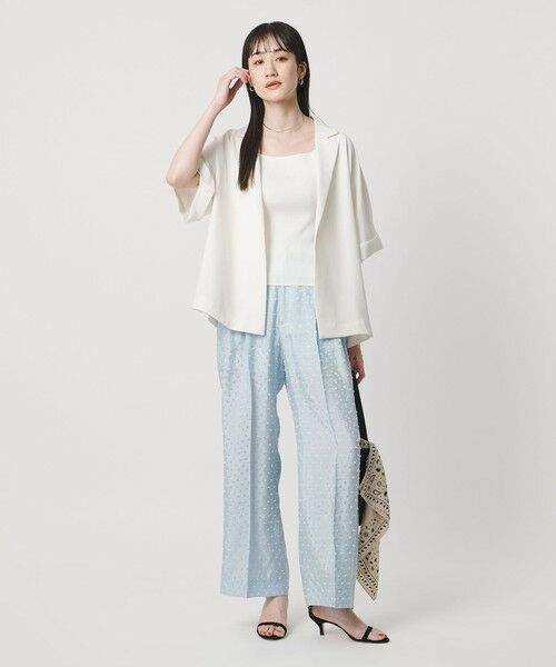 UNITED ARROWS / ユナイテッドアローズ スラックス・ドレスパンツ | ドット サテン 2タック ワイドパンツ | 詳細9