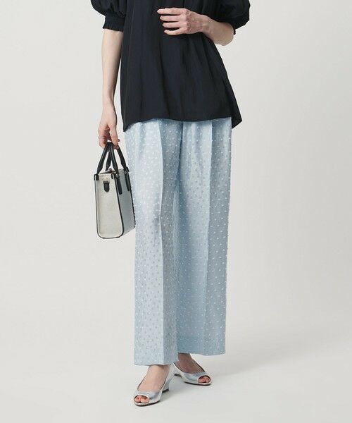 UNITED ARROWS / ユナイテッドアローズ スラックス・ドレスパンツ | ドット サテン 2タック ワイドパンツ | 詳細10