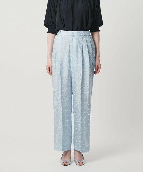 UNITED ARROWS / ユナイテッドアローズ スラックス・ドレスパンツ | ドット サテン 2タック ワイドパンツ | 詳細12