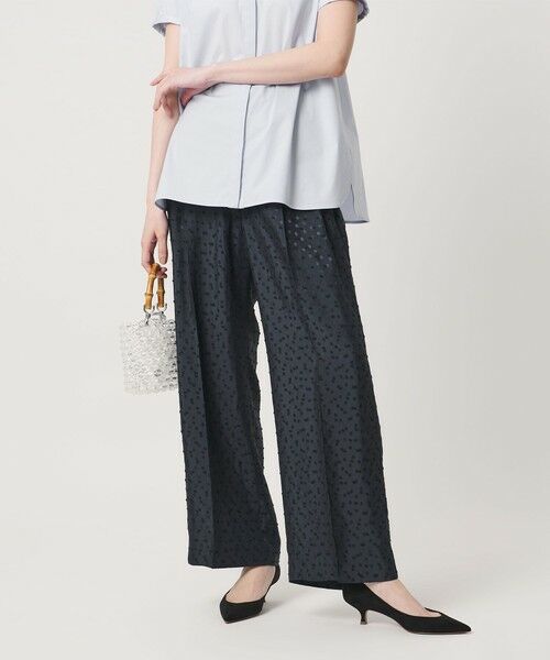 UNITED ARROWS / ユナイテッドアローズ スラックス・ドレスパンツ | ドット サテン 2タック ワイドパンツ | 詳細23