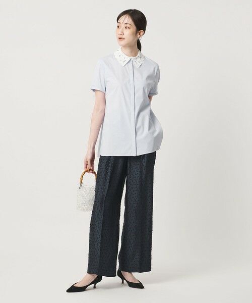 UNITED ARROWS / ユナイテッドアローズ スラックス・ドレスパンツ | ドット サテン 2タック ワイドパンツ | 詳細24