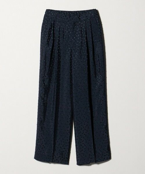 UNITED ARROWS / ユナイテッドアローズ スラックス・ドレスパンツ | ドット サテン 2タック ワイドパンツ(NAVY)