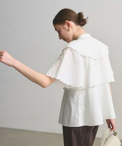 UNITED ARROWS / ユナイテッドアローズ シャツ・ブラウス | スカラップ フリル ブラウス ‐はっ水 UVカット 防しわ ウォッシャブル‐