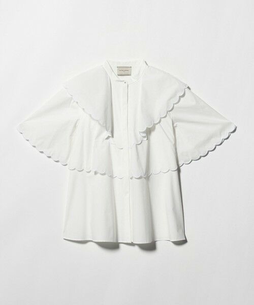 UNITED ARROWS / ユナイテッドアローズ シャツ・ブラウス | スカラップ フリル ブラウス ‐はっ水 UVカット 防しわ ウォッシャブル‐ | 詳細5