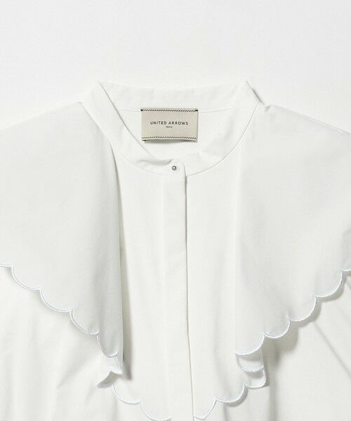 UNITED ARROWS / ユナイテッドアローズ シャツ・ブラウス | スカラップ フリル ブラウス ‐はっ水 UVカット 防しわ ウォッシャブル‐ | 詳細6
