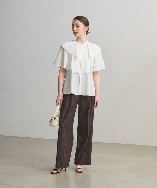 UNITED ARROWS / ユナイテッドアローズ シャツ・ブラウス | スカラップ フリル ブラウス ‐はっ水 UVカット 防しわ ウォッシャブル‐ | 詳細3