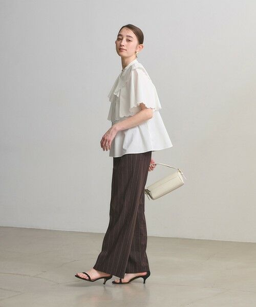 UNITED ARROWS / ユナイテッドアローズ シャツ・ブラウス | スカラップ フリル ブラウス ‐はっ水 UVカット 防しわ ウォッシャブル‐ | 詳細4