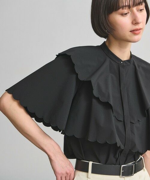 UNITED ARROWS / ユナイテッドアローズ シャツ・ブラウス | スカラップ フリル ブラウス ‐はっ水 UVカット 防しわ ウォッシャブル‐ | 詳細8