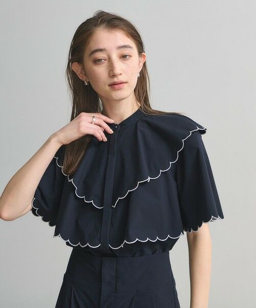 UNITED ARROWS / ユナイテッドアローズ シャツ・ブラウス | スカラップ フリル ブラウス ‐はっ水 UVカット 防しわ ウォッシャブル‐ | 詳細16