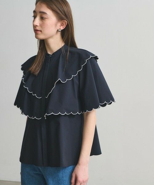 UNITED ARROWS / ユナイテッドアローズ シャツ・ブラウス | スカラップ フリル ブラウス ‐はっ水 UVカット 防しわ ウォッシャブル‐ | 詳細18