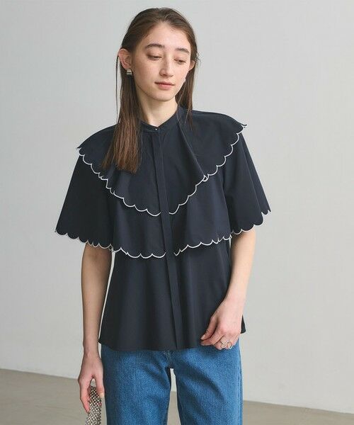 UNITED ARROWS / ユナイテッドアローズ シャツ・ブラウス | スカラップ フリル ブラウス ‐はっ水 UVカット 防しわ ウォッシャブル‐ | 詳細19