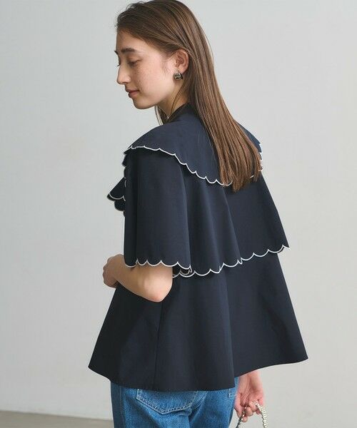 UNITED ARROWS / ユナイテッドアローズ シャツ・ブラウス | スカラップ フリル ブラウス ‐はっ水 UVカット 防しわ ウォッシャブル‐ | 詳細20