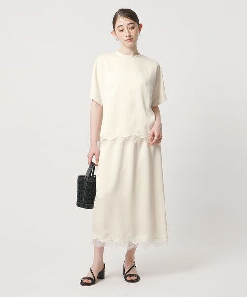 UNITED ARROWS / ユナイテッドアローズ シャツ・ブラウス | サテン レース コンビ ブラウス | 詳細3