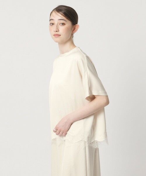 UNITED ARROWS / ユナイテッドアローズ シャツ・ブラウス | サテン レース コンビ ブラウス | 詳細2