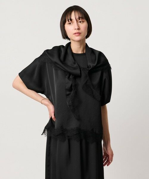 UNITED ARROWS / ユナイテッドアローズ シャツ・ブラウス | サテン レース コンビ ブラウス | 詳細11