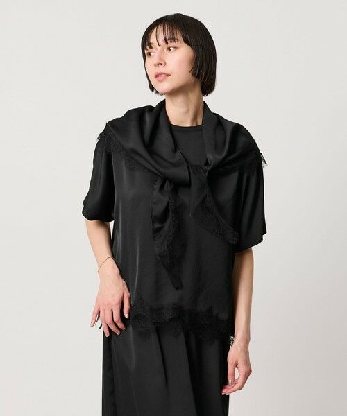 UNITED ARROWS / ユナイテッドアローズ シャツ・ブラウス | サテン レース コンビ ブラウス | 詳細12