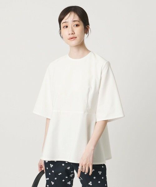 UNITED ARROWS / ユナイテッドアローズ カットソー | ５分袖 ペプラム Tシャツ ‐吸水速乾‐ | 詳細1