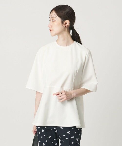 UNITED ARROWS / ユナイテッドアローズ カットソー | ５分袖 ペプラム Tシャツ ‐吸水速乾‐ | 詳細2