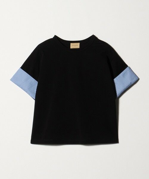 UNITED ARROWS / ユナイテッドアローズ カットソー | ターン アップ カットソー（BLACK）